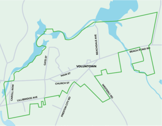 photo of a map of the villiage center