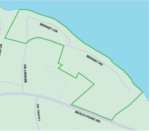 photo of a map of Bennett Circle